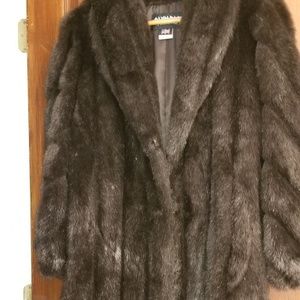 Fax for mink long jacket